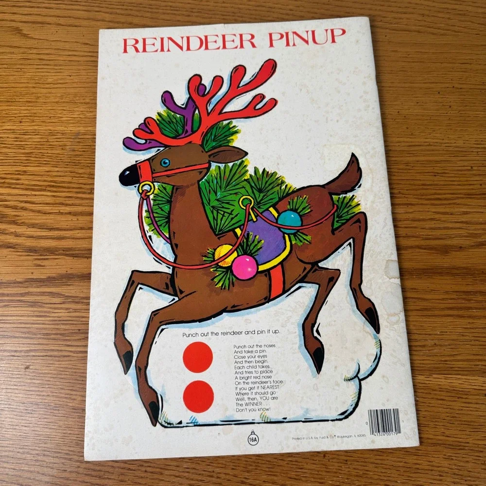 Vintage Christmas Activity Book‎ Santa Claus Reindeer Games Puzzles Crafts